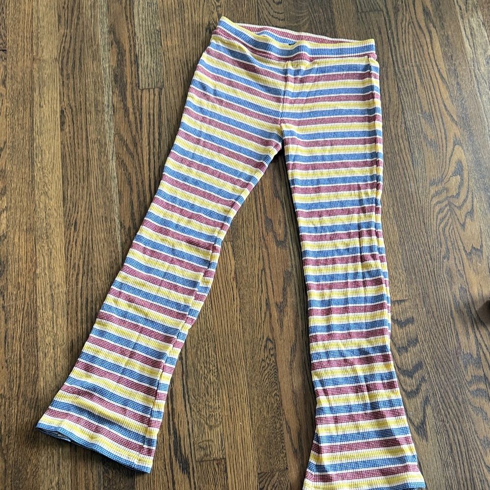 NWOT Zara Multicolor Striped Knit Flare Pants